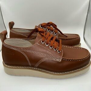 Work America tan oxford brown leather oil resistant size 9 NWOB